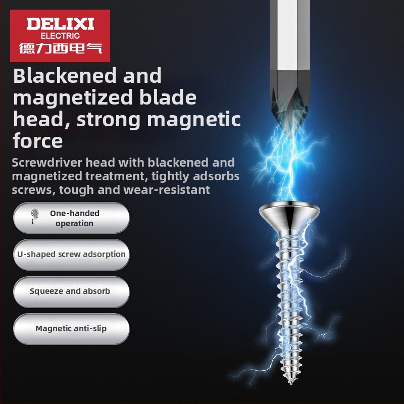 Delixi Electric Phillips skrutkovací skrutkovač, vanadiová oceľ, magnetický, izolovaný