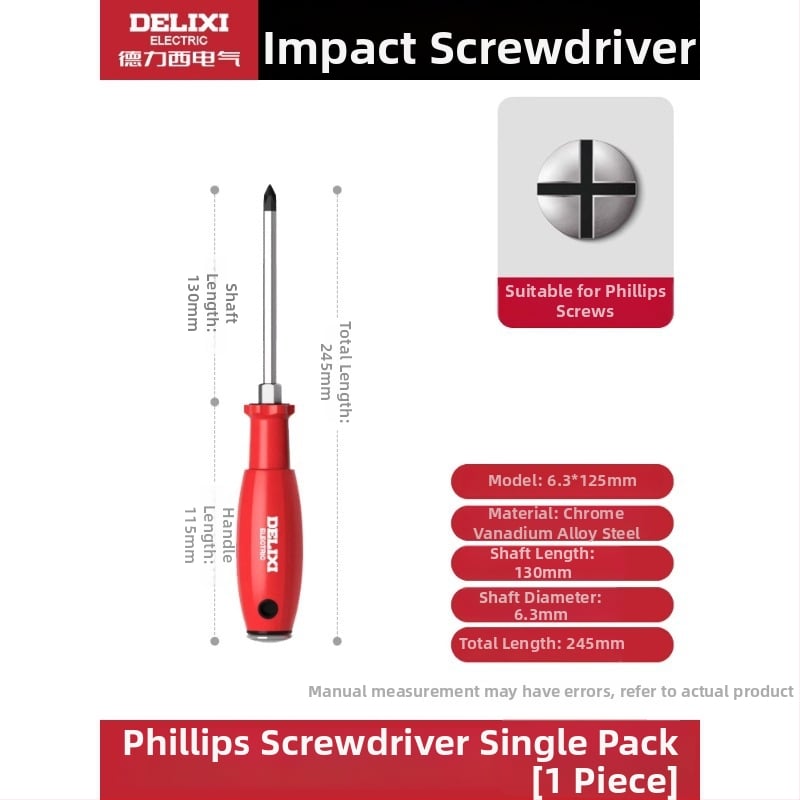 Delixi Electric Phillips skrutkovací skrutkovač, vanadiová oceľ, magnetický, izolovaný