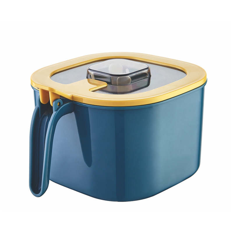 Négy rekeszes fűszertartó adagolóval — SP SAUCE, AS+PP+ABS, szilárd fűszerekhez, licencelhető magáncímke