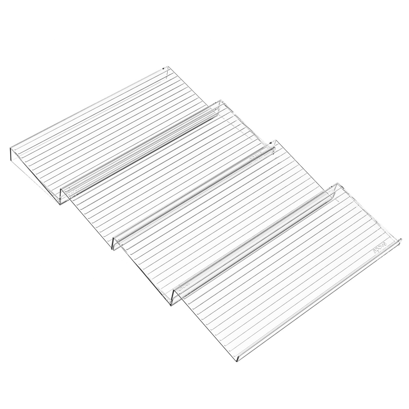 Ακρυλικό ράφι προβολής μπαχαρικών με διαφανείς συρτάρια, πολυεπίπελος οργανωτής μπαχαρικών, χωρίς διάτρηση, μοντέρνο μινιμαλιστικό στυλ