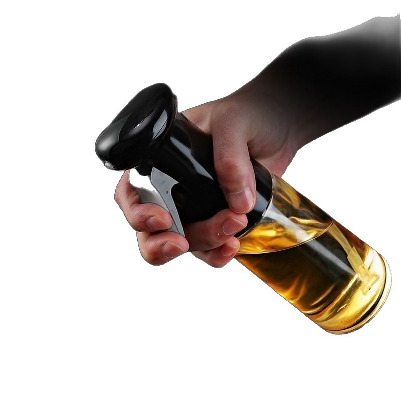 Бутилка за пръскане на масло, пластмасова, с атомизиращ спрей, за зехтин и хранителни масла, пускане през 2025 г.