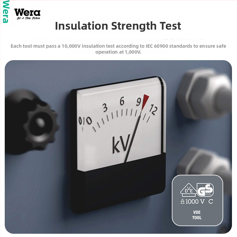 WERA izolovaná sada skrutkovačov — chróm-vanádová oceľ, nemagnetická, hmotnosť 0.15, PVC rukoväť