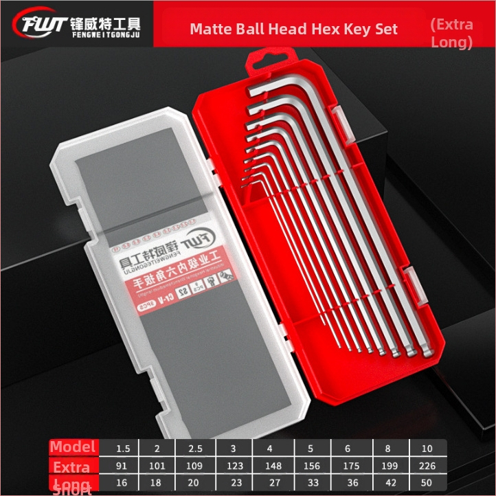 Sada vnútorných šesťhranných kľúčov, chróm-vanádiová oceľ Cr_V