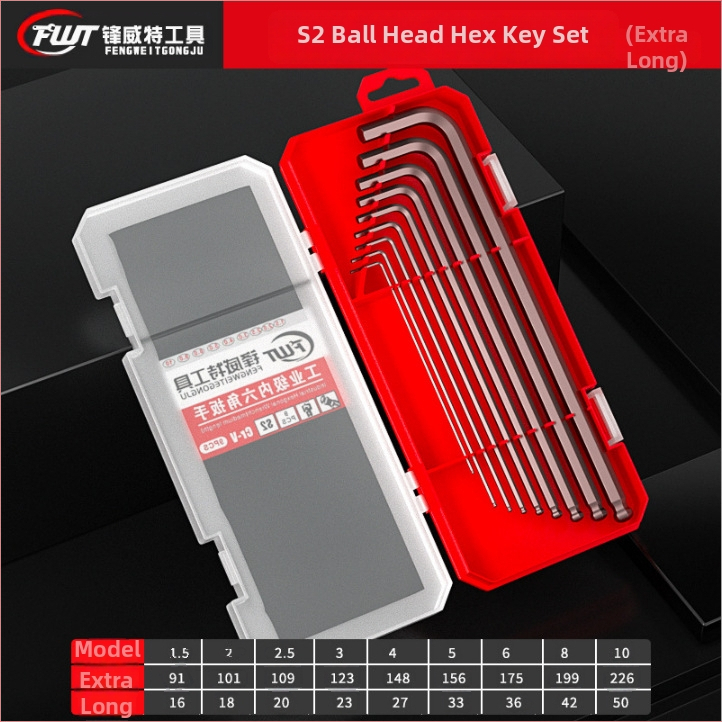 Sada vnútorných šesťhranných kľúčov, chróm-vanádiová oceľ Cr_V