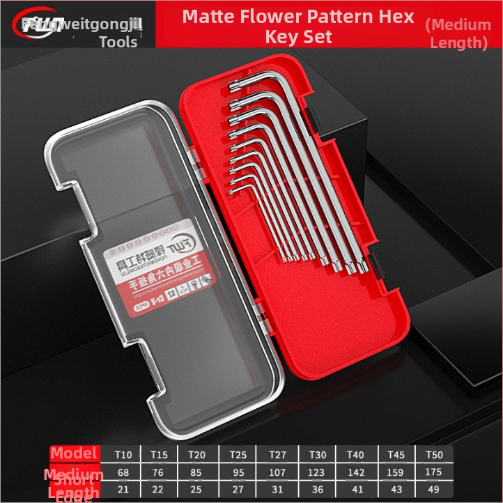 Sada vnútorných šesťhranných kľúčov, chróm-vanádiová oceľ Cr_V