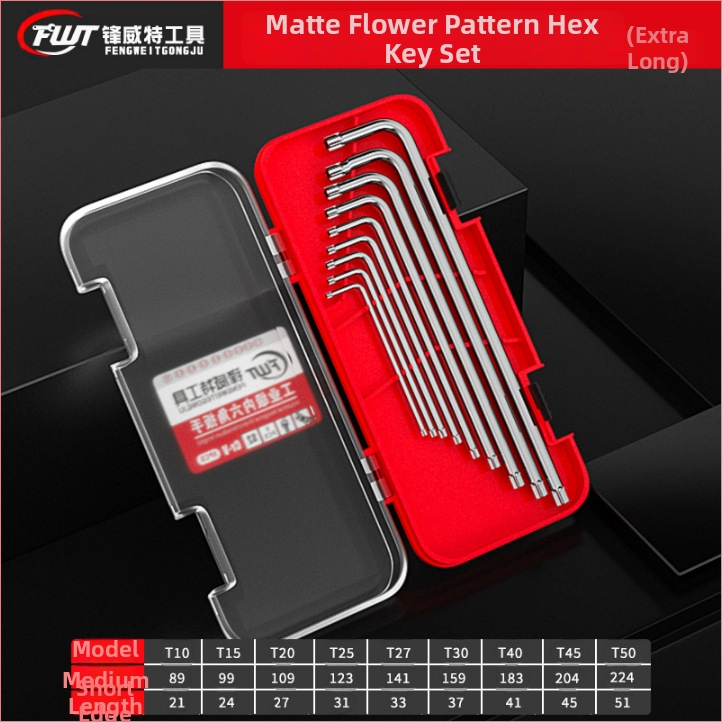 Sada vnútorných šesťhranných kľúčov, chróm-vanádiová oceľ Cr_V