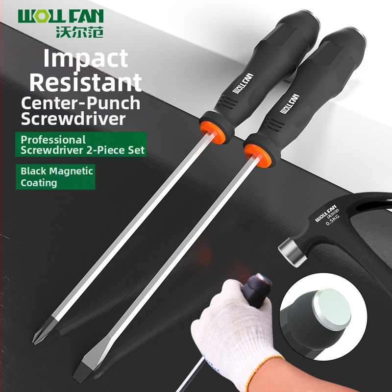 Set skrutkovačov Phillips a plochých – priemyselnej kvality, magnetické, izolované, Cr-V chróm-vanádiová oceľ, rúčkou s lepiacim povlakom