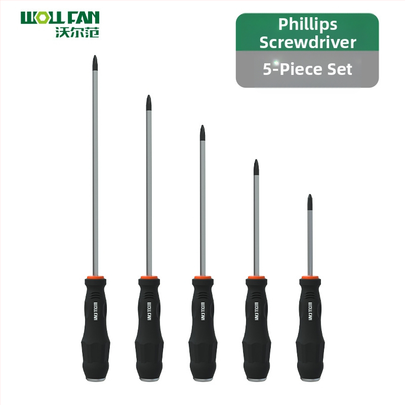 Set skrutkovačov Phillips a plochých – priemyselnej kvality, magnetické, izolované, Cr-V chróm-vanádiová oceľ, rúčkou s lepiacim povlakom