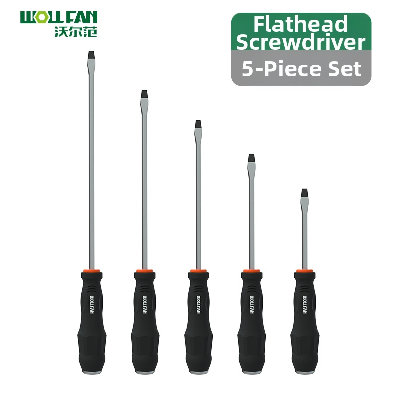 Set skrutkovačov Phillips a plochých – priemyselnej kvality, magnetické, izolované, Cr-V chróm-vanádiová oceľ, rúčkou s lepiacim povlakom