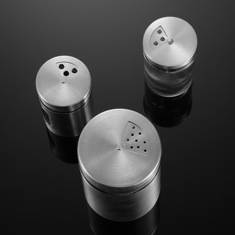 Borcan de condimente din sticlă cu suport pentru scobitori – recipient multifuncțional pentru condimente solide, pentru unelte de grătar