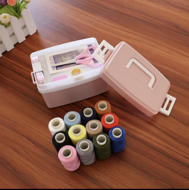 Cutie de cusut Taixinlong cu capacitate mare, set de ace și ață, personalizabilă, stil simplu