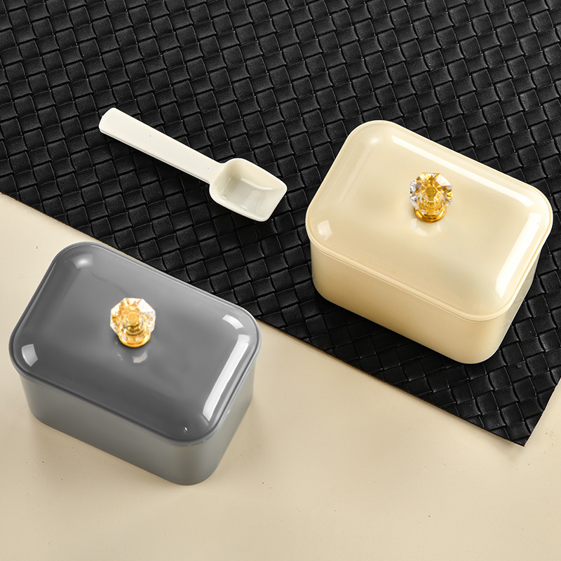 Set de recipiente pentru condimente de bucătărie, din plastic, cu două niveluri, rezistent la praf, pentru condimente solide