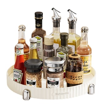 Raft de bucătărie din plastic, multietajat, rotativ, pentru podea