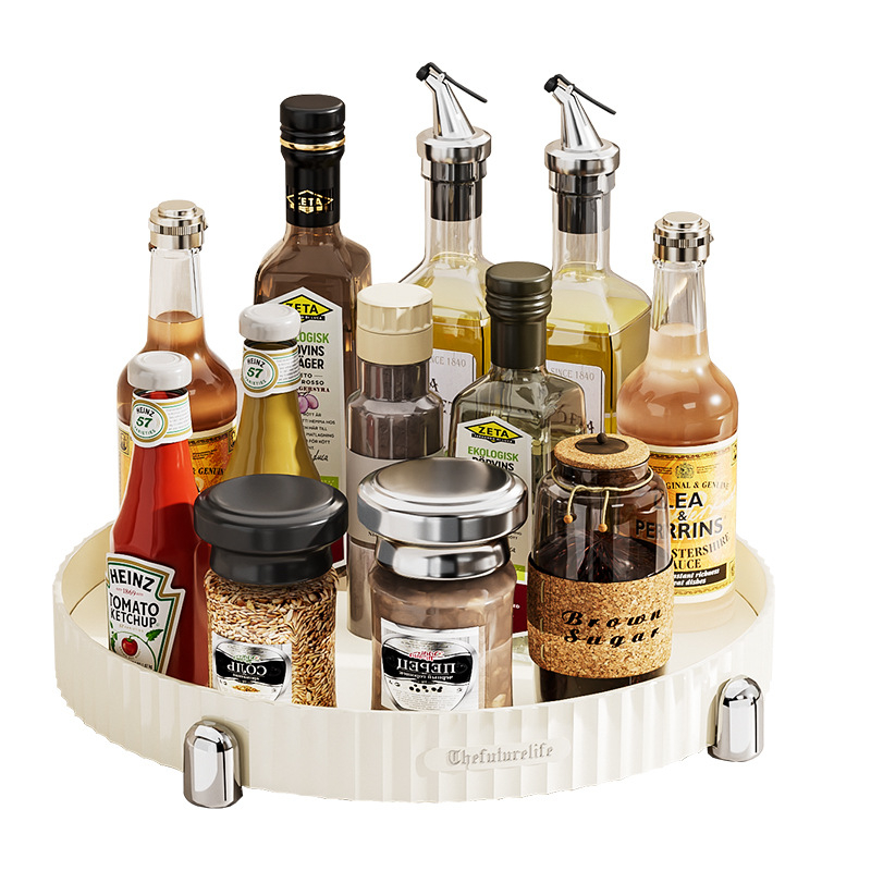 Raft de bucătărie din plastic, multietajat, rotativ, pentru podea