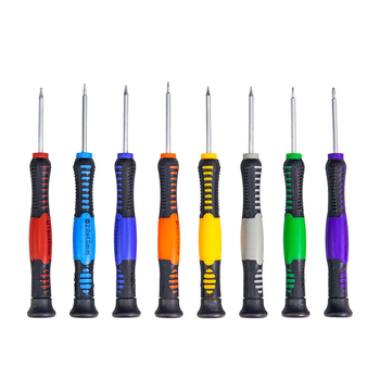 Многофункционална прецизна отвертка за ремонт на мобилни телефони, CR-V хром-ванадий стомана, изолирана, магнитна, тегло 0.08