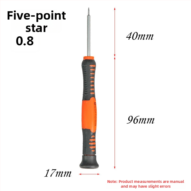 Viacúčelová presná skrutkovač na opravu mobilných telefónov, z CR-V chróm-vanádiovej ocele, izolovaná, magnetická, hmotnosť 0.08