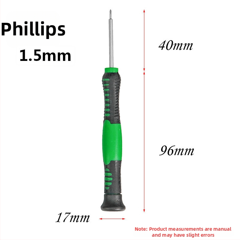 Viacúčelová presná skrutkovač na opravu mobilných telefónov, z CR-V chróm-vanádiovej ocele, izolovaná, magnetická, hmotnosť 0.08