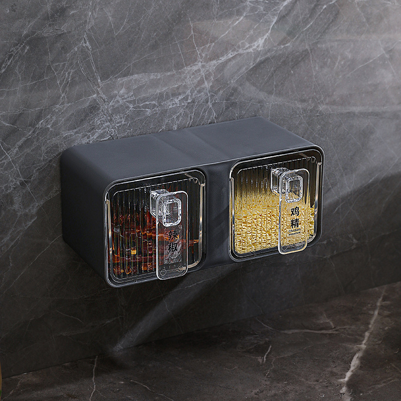 Set de recipiente pentru condimente din plastic – condimente solide – stil minimalist modern – calitate Premium – lansat în iarna 2023