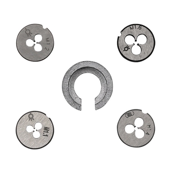 Set mic pentru filetare cu tapuri și matrițe, unealtă manuală, metric, M1–M1.6, 10 piese