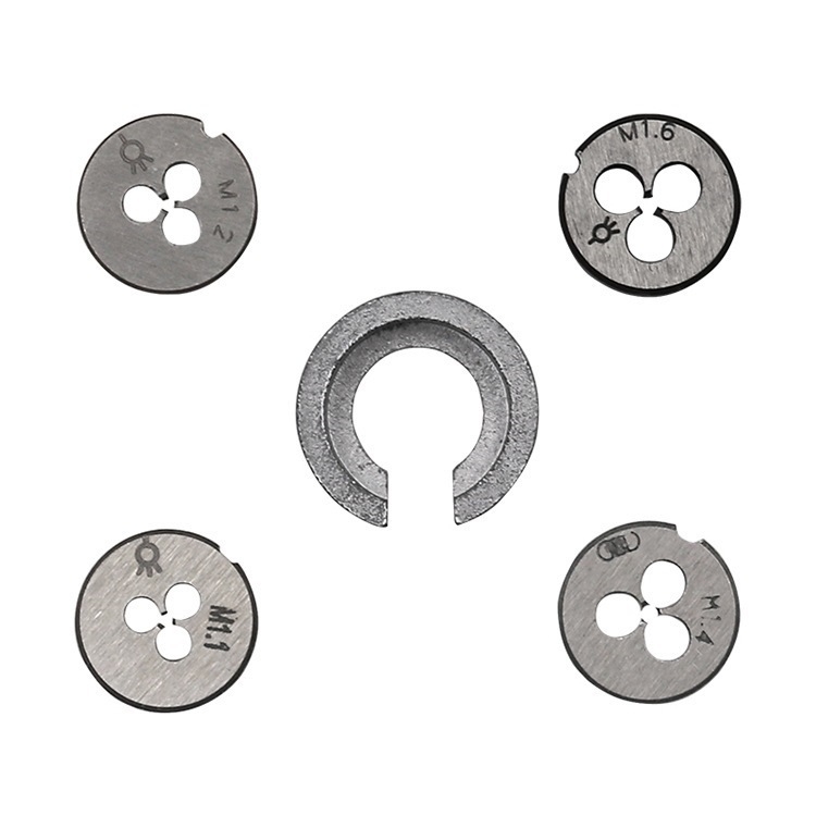 Set mic pentru filetare cu tapuri și matrițe, unealtă manuală, metric, M1–M1.6, 10 piese