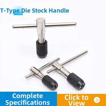 T tvar pre závitovanie s ručným závitovačom, skľučovadlo na závity, kužeľová doska s ozubeniami, 6 dielov