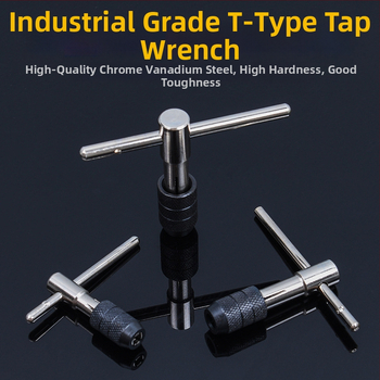 T tvar pre závitovanie s ručným závitovačom, skľučovadlo na závity, kužeľová doska s ozubeniami, 6 dielov