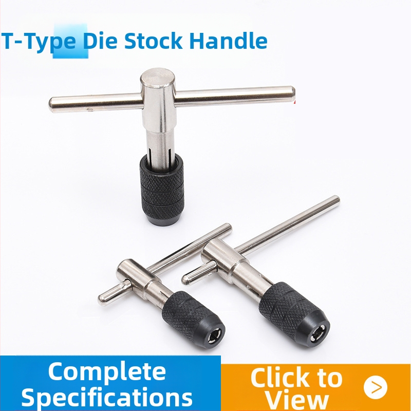 T tvar pre závitovanie s ručným závitovačom, skľučovadlo na závity, kužeľová doska s ozubeniami, 6 dielov