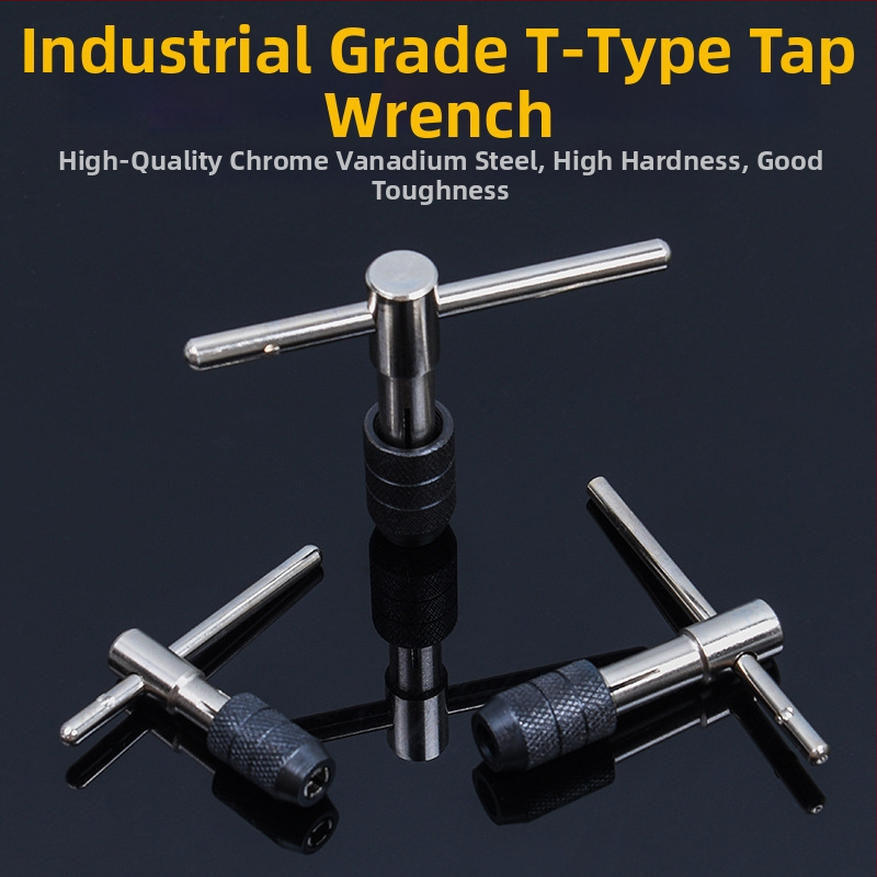 T tvar pre závitovanie s ručným závitovačom, skľučovadlo na závity, kužeľová doska s ozubeniami, 6 dielov