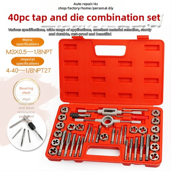 Set od 40 komada za metricke i imperijalne navoje, ručni tap i die set