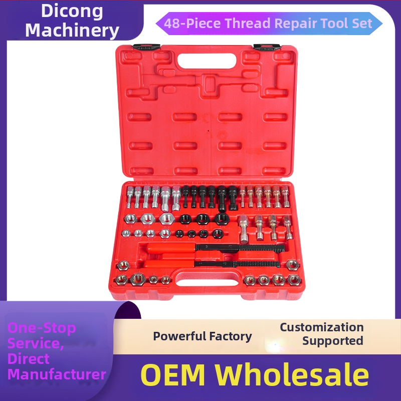 VIKTEC Set de 48 de piese pentru repararea filetelor auto – taps and dies, eliminare rugină