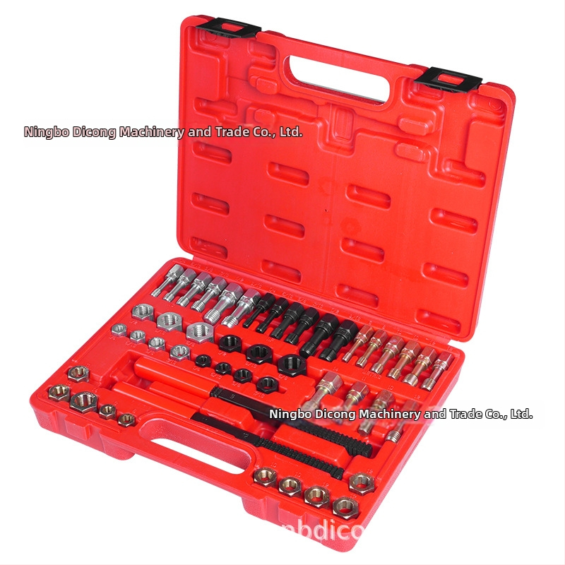 VIKTEC Set de 48 de piese pentru repararea filetelor auto – taps and dies, eliminare rugină