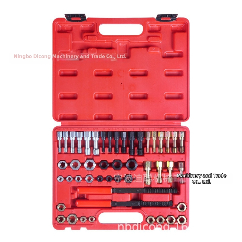 VIKTEC Set de 48 de piese pentru repararea filetelor auto – taps and dies, eliminare rugină