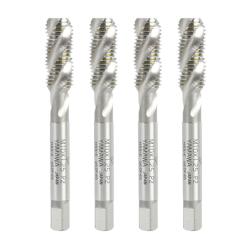 Yamawa Set pentru filetare pe mașini | oțel rapid cu cobalt; canelură spirală dreaptă; pentru găurire și filetare