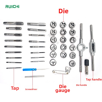 Metrinski 40-dijelni set taps i dies, ručni alati