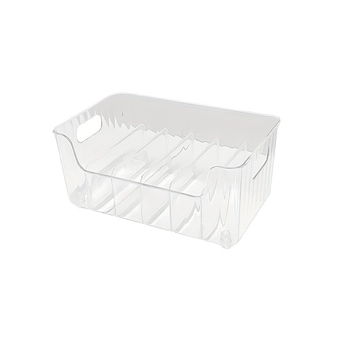 Raft de plastic pentru depozitare pungi de condimente, cu mai multe compartimente, montaj fără găuri.