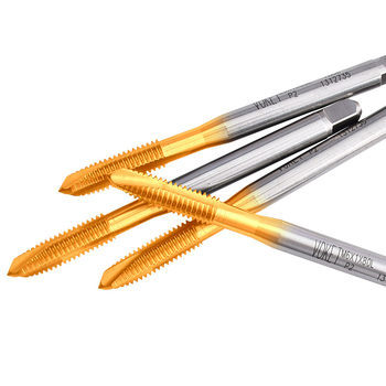 Gépi használatú menetmetsző kobalt bevonatú titán felülettel, rozsdamentes acélból, különleges heg