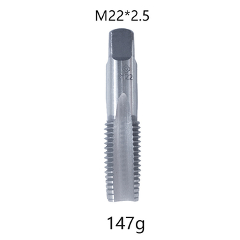 Hand taps set, metric coarse-thread, straight-flute, M3–M12, hardened and ground for through-hole tapping