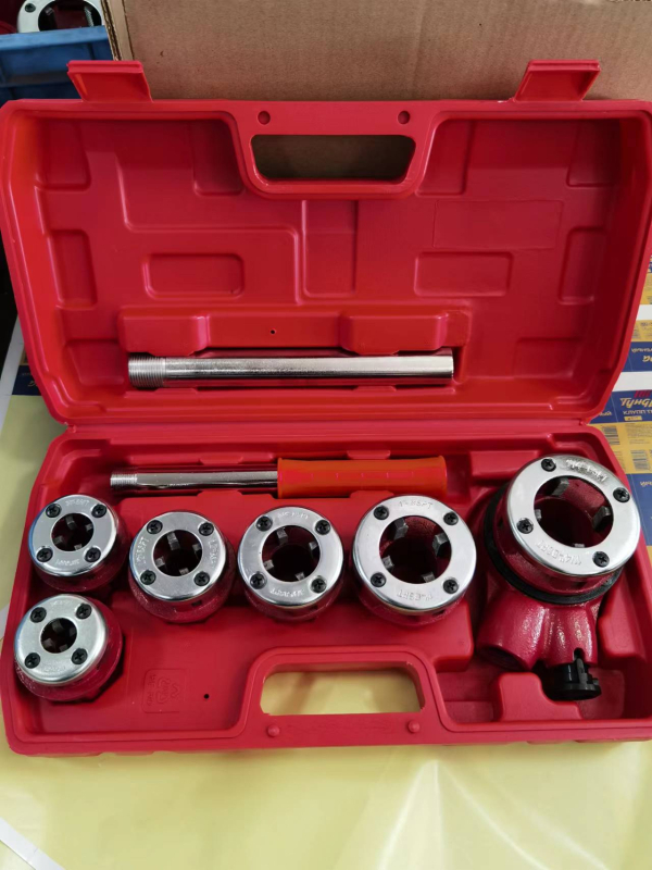 62 típusú csőmenet-készlet ratchet die-vel, vízcső szerszám, 4 vagy 5 fejjel