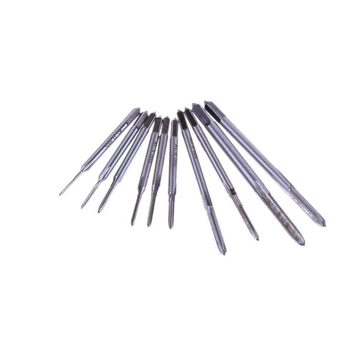 11-dijelni mini taps set za popravak satova, ručni tapsovi od visokou brzine čelika, M1–M3.5