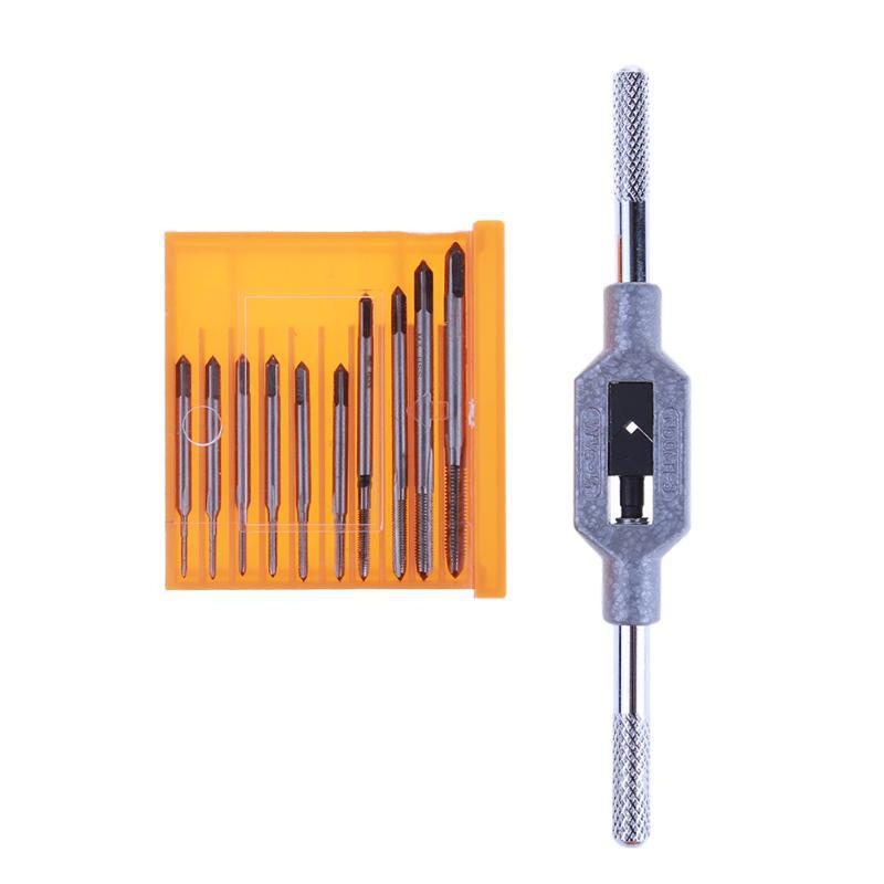 11-dijelni mini taps set za popravak satova, ručni tapsovi od visokou brzine čelika, M1–M3.5