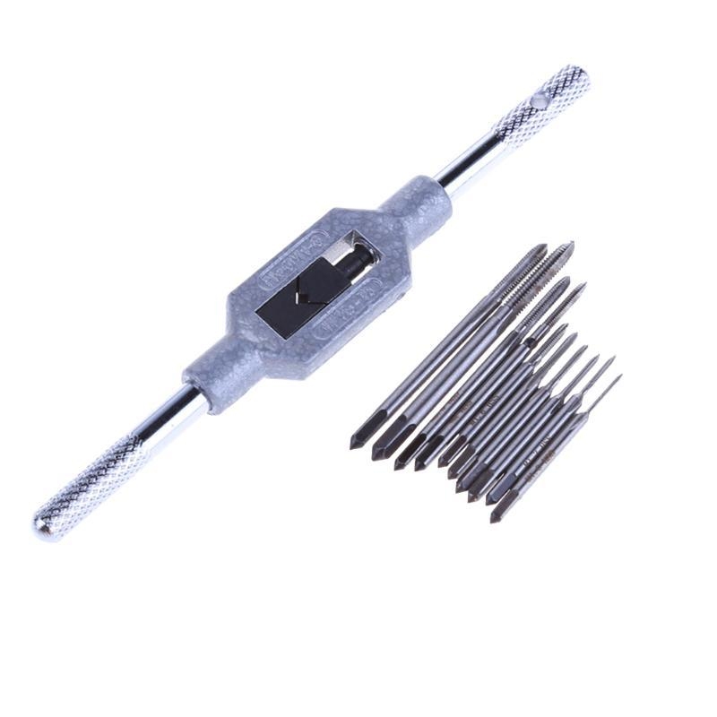 11-dijelni mini taps set za popravak satova, ručni tapsovi od visokou brzine čelika, M1–M3.5