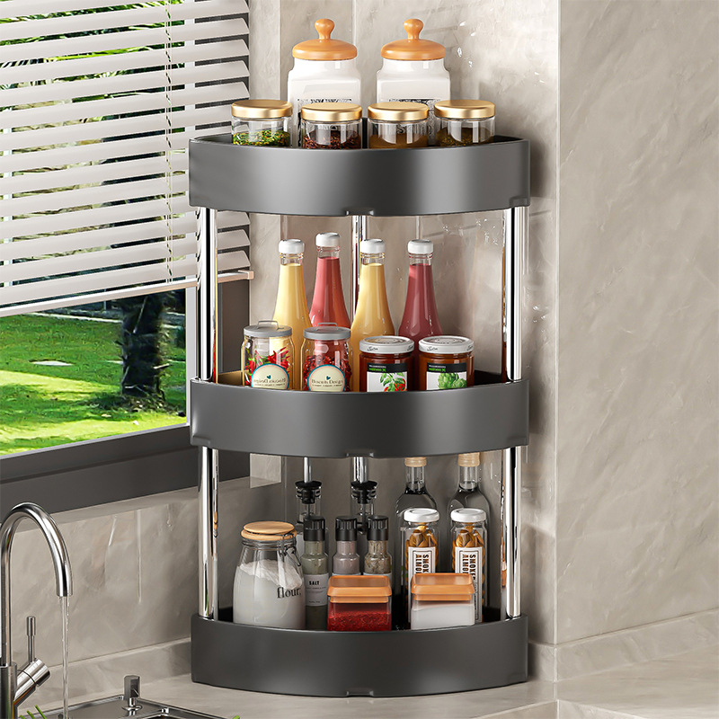 Konyhai sarokfalra szerelhető tároló — többszörös felhasználású, szénacél, modern egyszerű stílus, 2015 őszén debütált