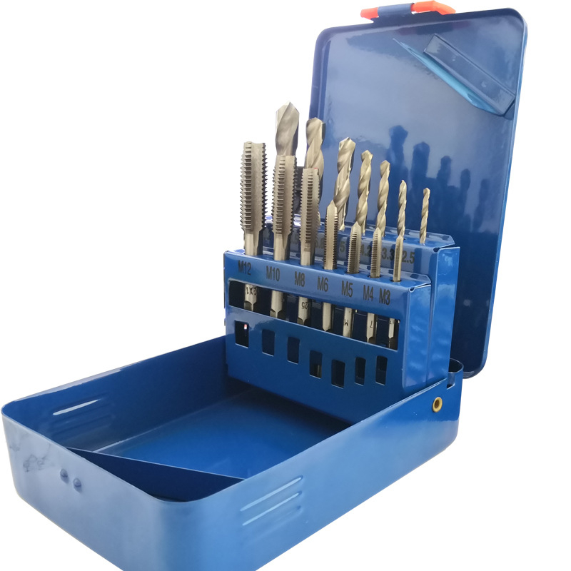 Tapus 14-darabos menetfúró készlet, HSS és ötvözött acélból