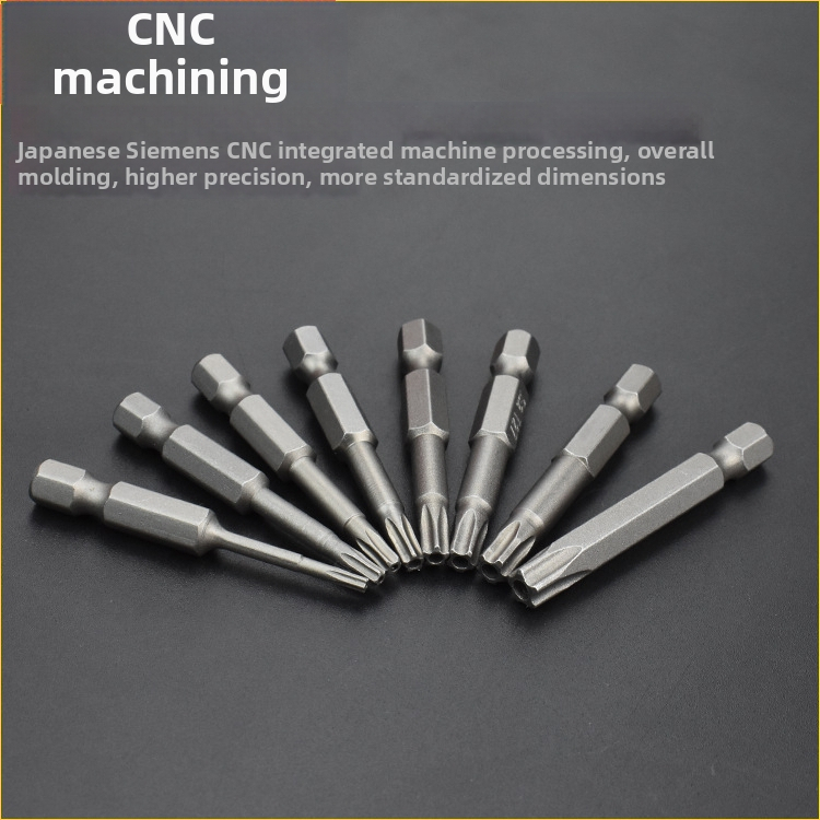 Magnetický bit do skrutkovača, S2 zliatina ocele, hlava Plum Blossom, 3-10 mm, TT8-TT40