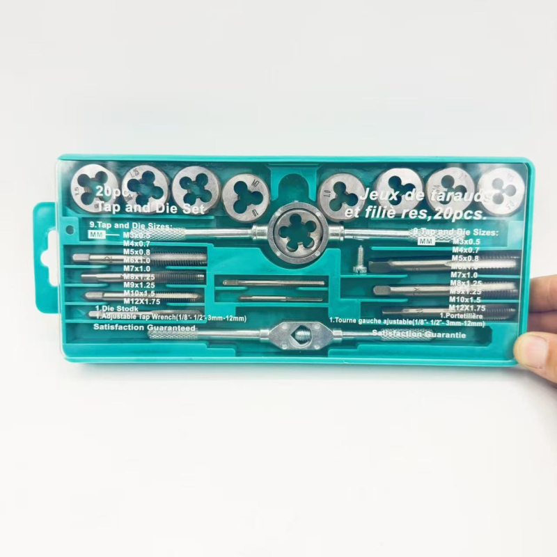 Σετ εργαλείων για κοπή από κράμα χάλυβα με χειροTap κλειδί και μετρικούς Tap