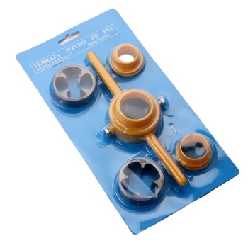 6-darabos készlet csővezetékek menetmetszőihez, műanyag menetkészülék, menetmetsző kulcskészlet, menetkioldó eszköz