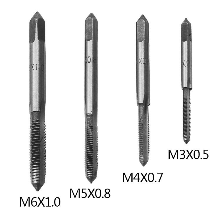 Set za navoj (tap i die), tip M3-6T, od legiranog čelika, korak navoja 1, težina 1 kg
