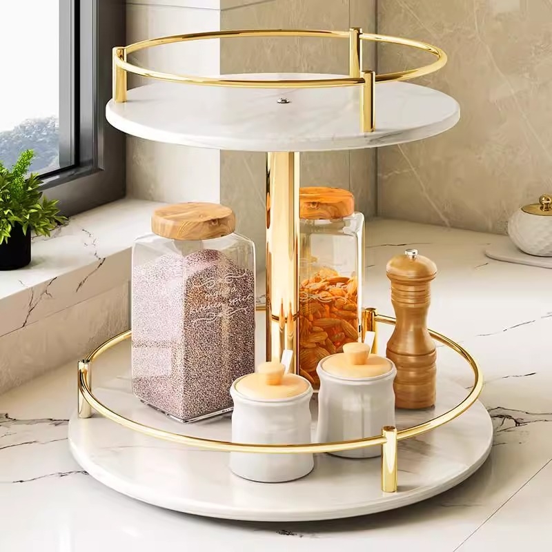 Xinbei okretni stalak za začine na kuhinjskom pultu, od ugljičnog čelika, za ulje, sol, umake i ocat