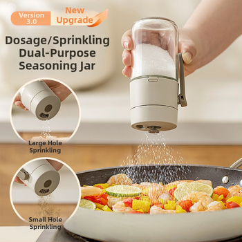 Precíz sóadagoló üveg, szilárd fűszerekhez, skandináv stílus, Junda Lai márka, nyomtatott logóval