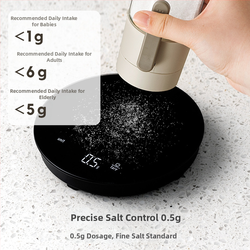 Precíz sóadagoló üveg, szilárd fűszerekhez, skandináv stílus, Junda Lai márka, nyomtatott logóval